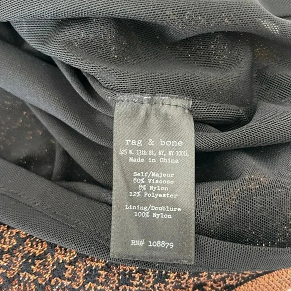 Rag & Bone Amanda bronze metallic mesh mini dress - Picture 9 of 11